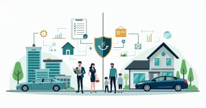 Comparação visual entre holding familiar e seguro patrimonial para proteção de bens