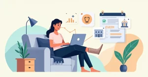 Profissional afastado por cirurgia analisando documentação do INSS com apoio digital