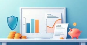 Comparação visual entre seguro de vida resgatável e tradicional com gráficos financeiros