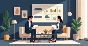 Família de alta renda analisando planejamento de custos funerários em ambiente sóbrio