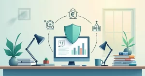 Ilustração abstrata mostrando planejamento financeiro ligado a serviços funerários